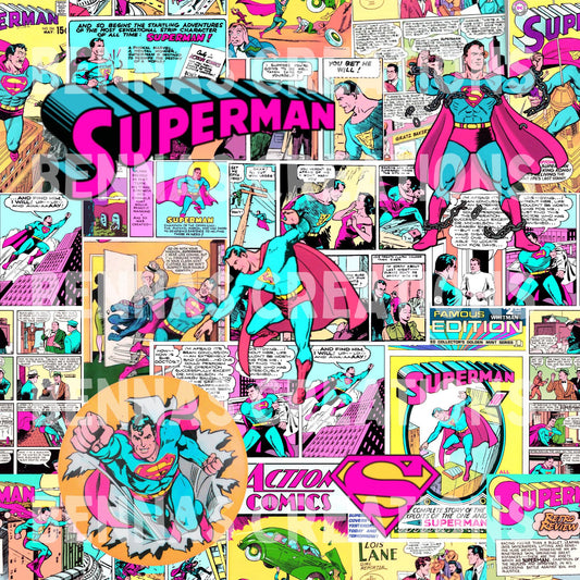 Caped Hero Comic Collage