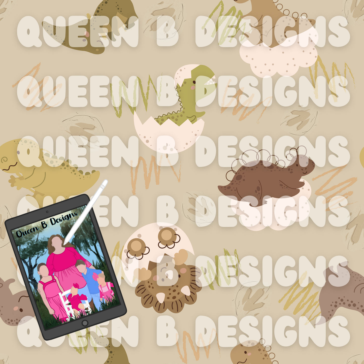Boho Dino Seamless File