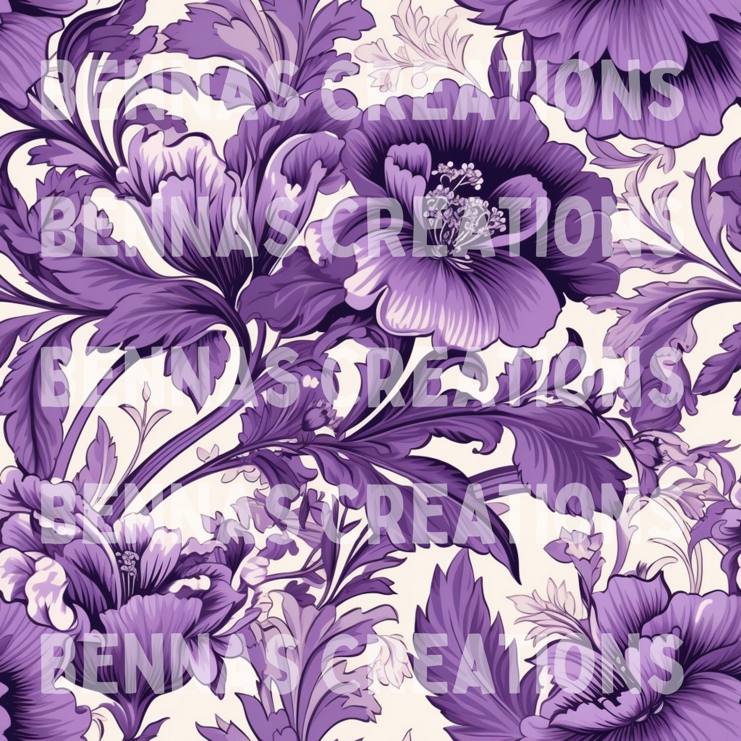 Purple Victorian Floral Seamless File