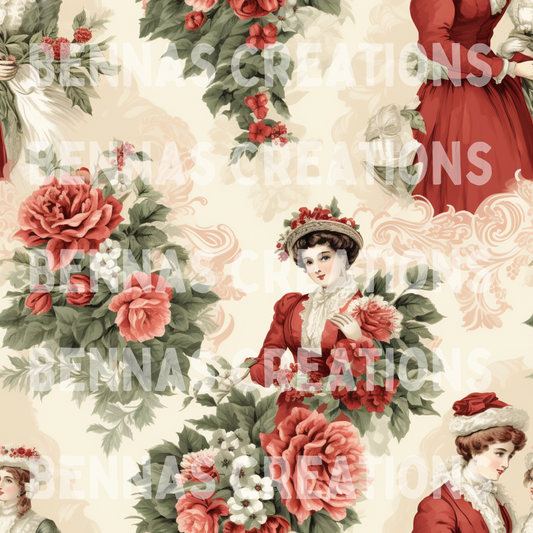 Victorian Christmas Seamless File