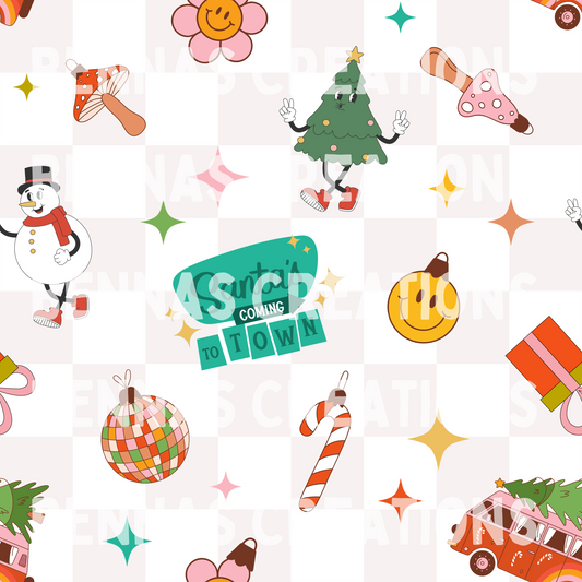 Retro Xmas Seamless File