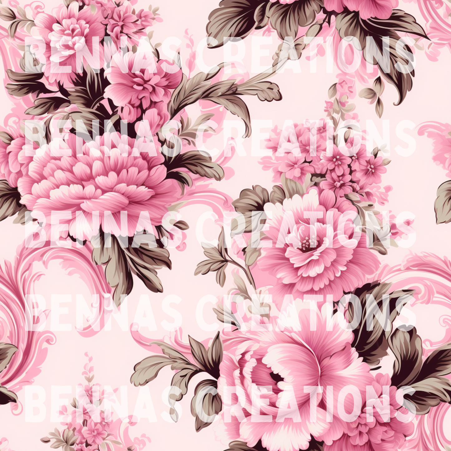 Pink Victorian Floral Seamless File