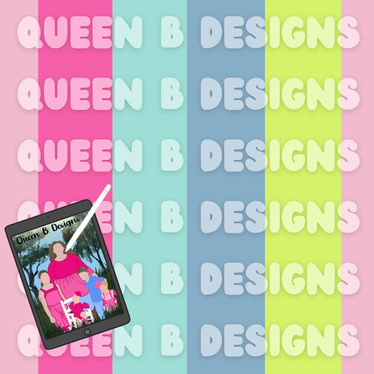 Neon Summer Floral Seamless File
