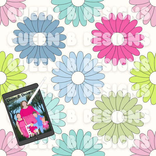 Neon Summer Floral Seamless File
