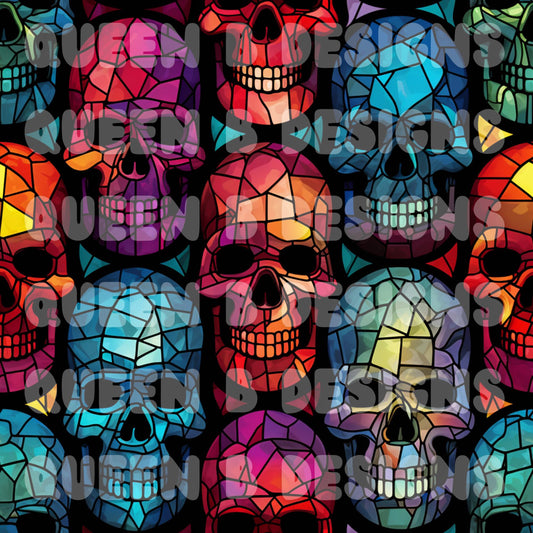 Stained Glass Skulls