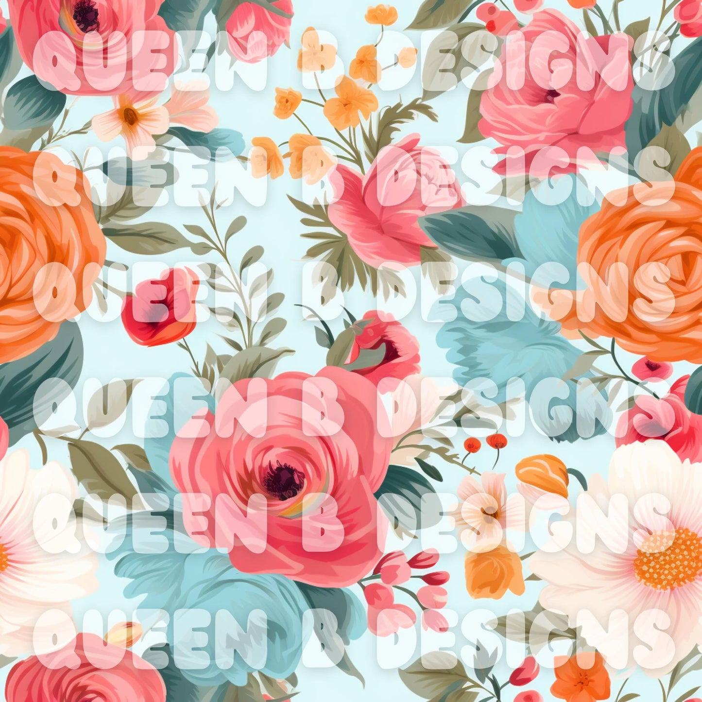 Pioneer Lady Floral Seamless File