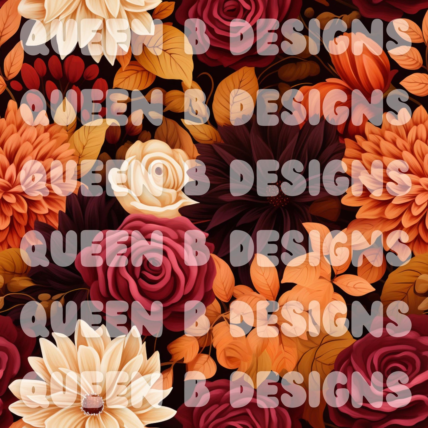 Dark Autumn Floral Seamless File