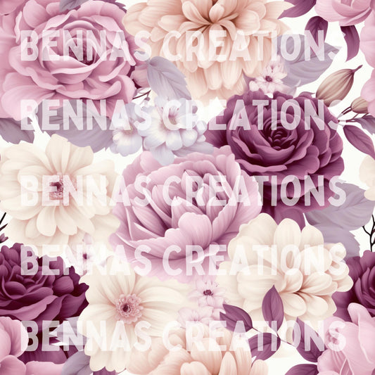 Purple Floral Seamless File