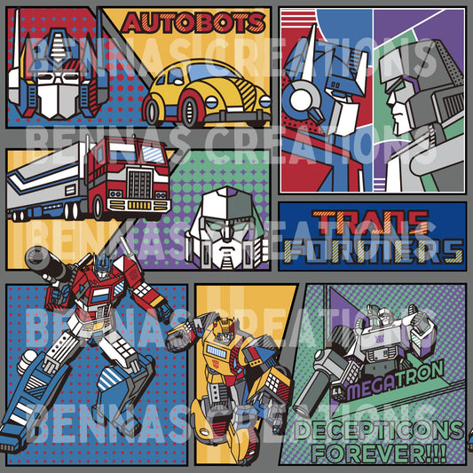 Auto Robot Comic Seamless File