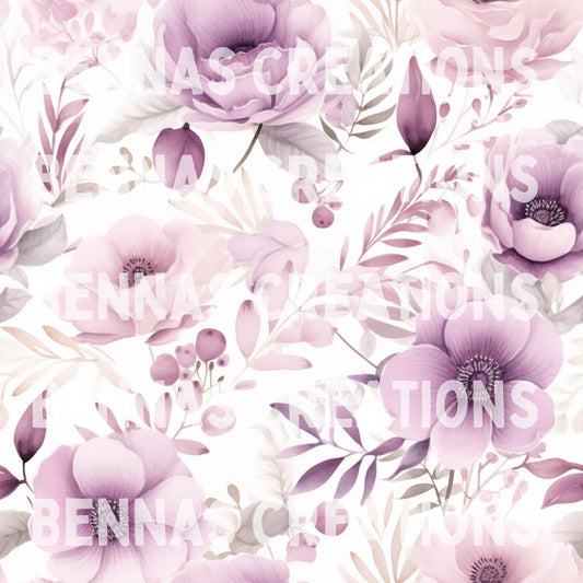 Lavendar Floral Seamless File