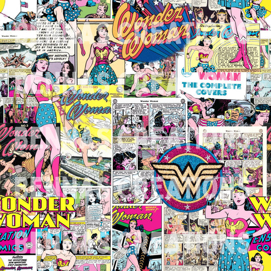 Woman Hero Comic Collage