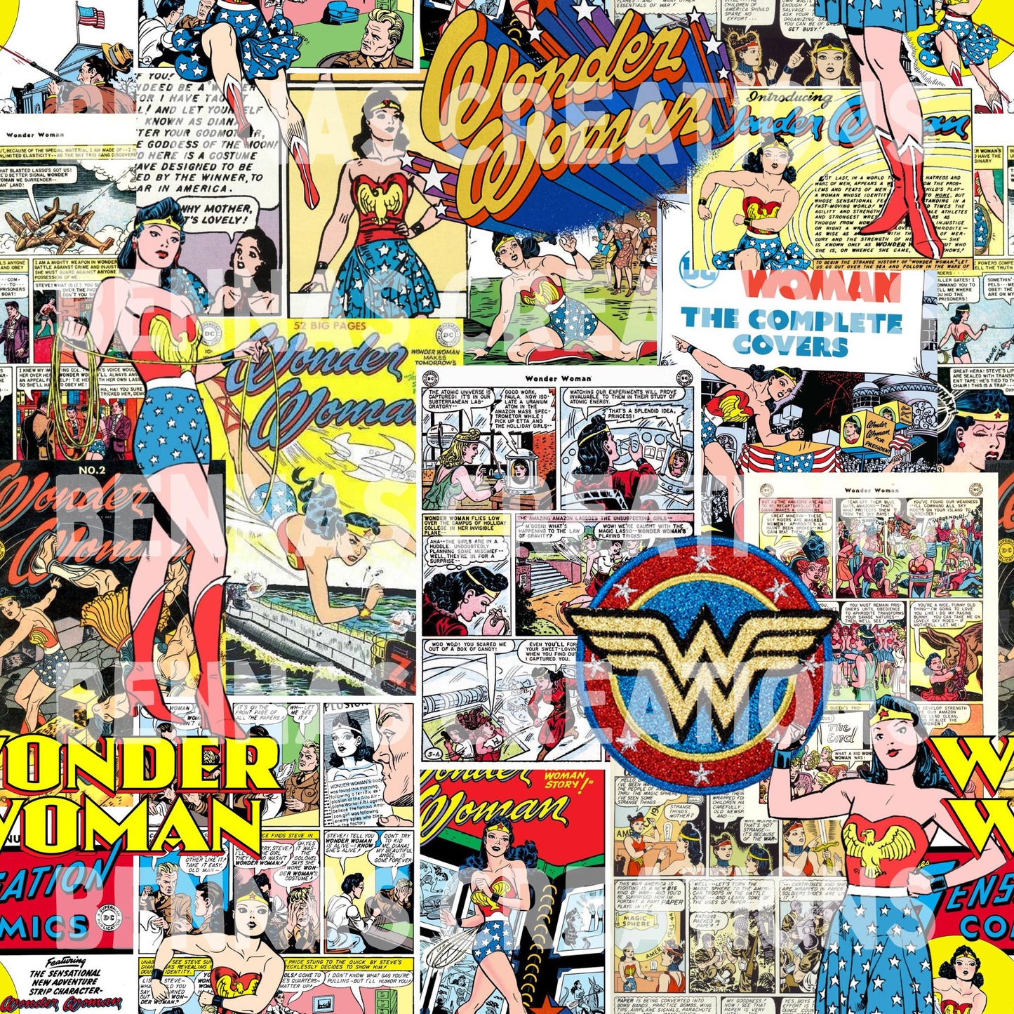 Woman Hero Comic Collage