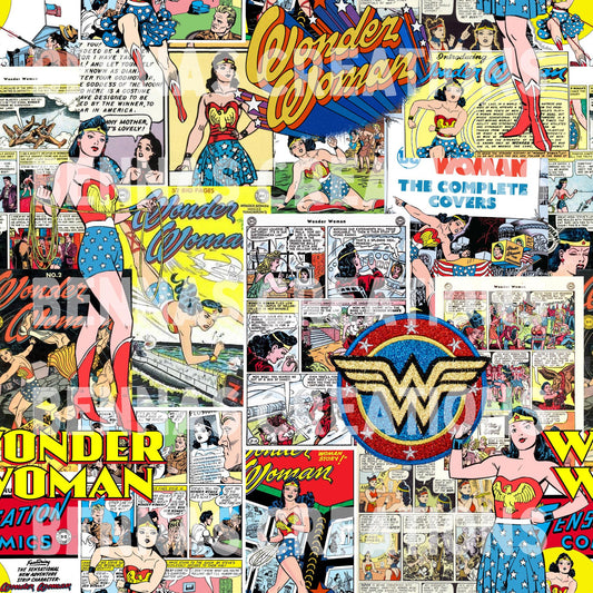 Woman Hero Comic Collage