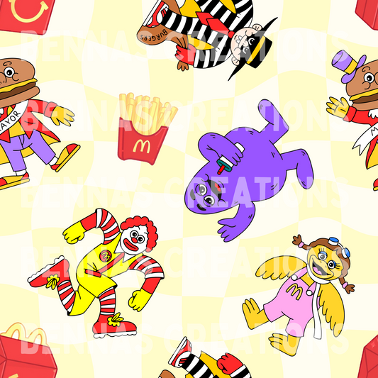 Vintage Kid Meal Seamless File