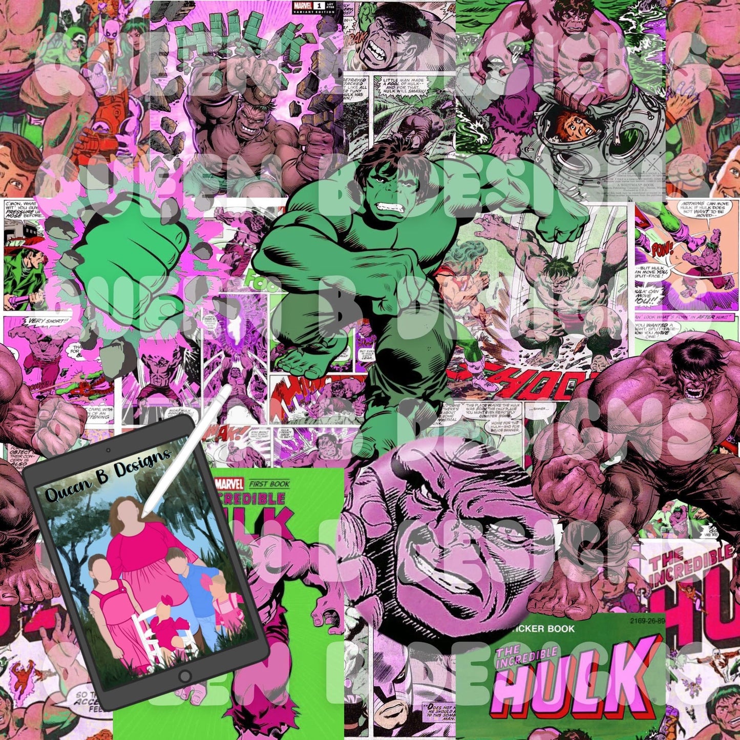 Green Guy Comic Collage