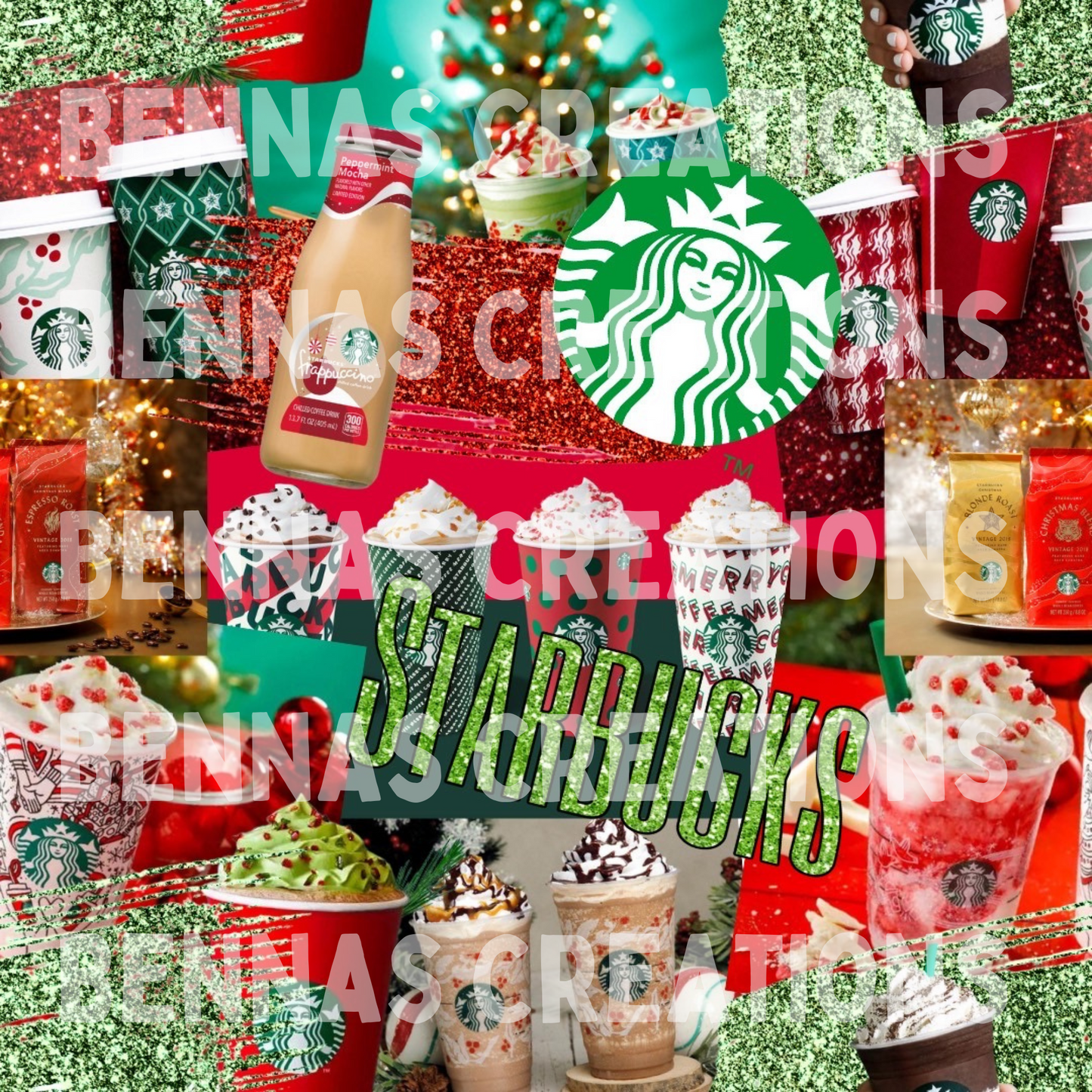 Coffee Christmas Collage