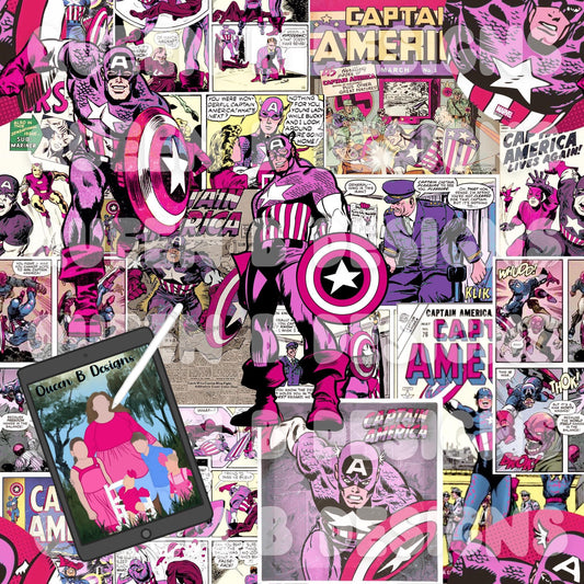 American Hero Comic Collage