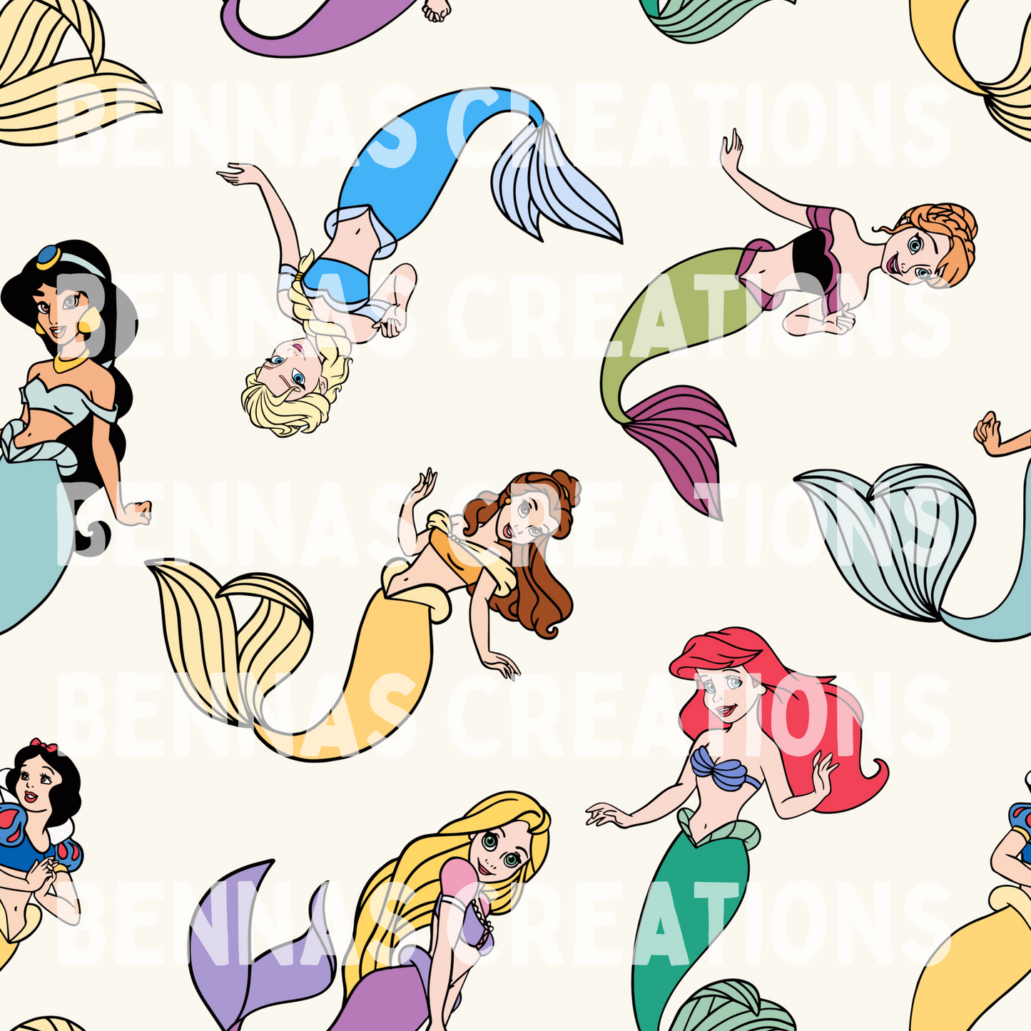 Princess Mermaids Seamless File