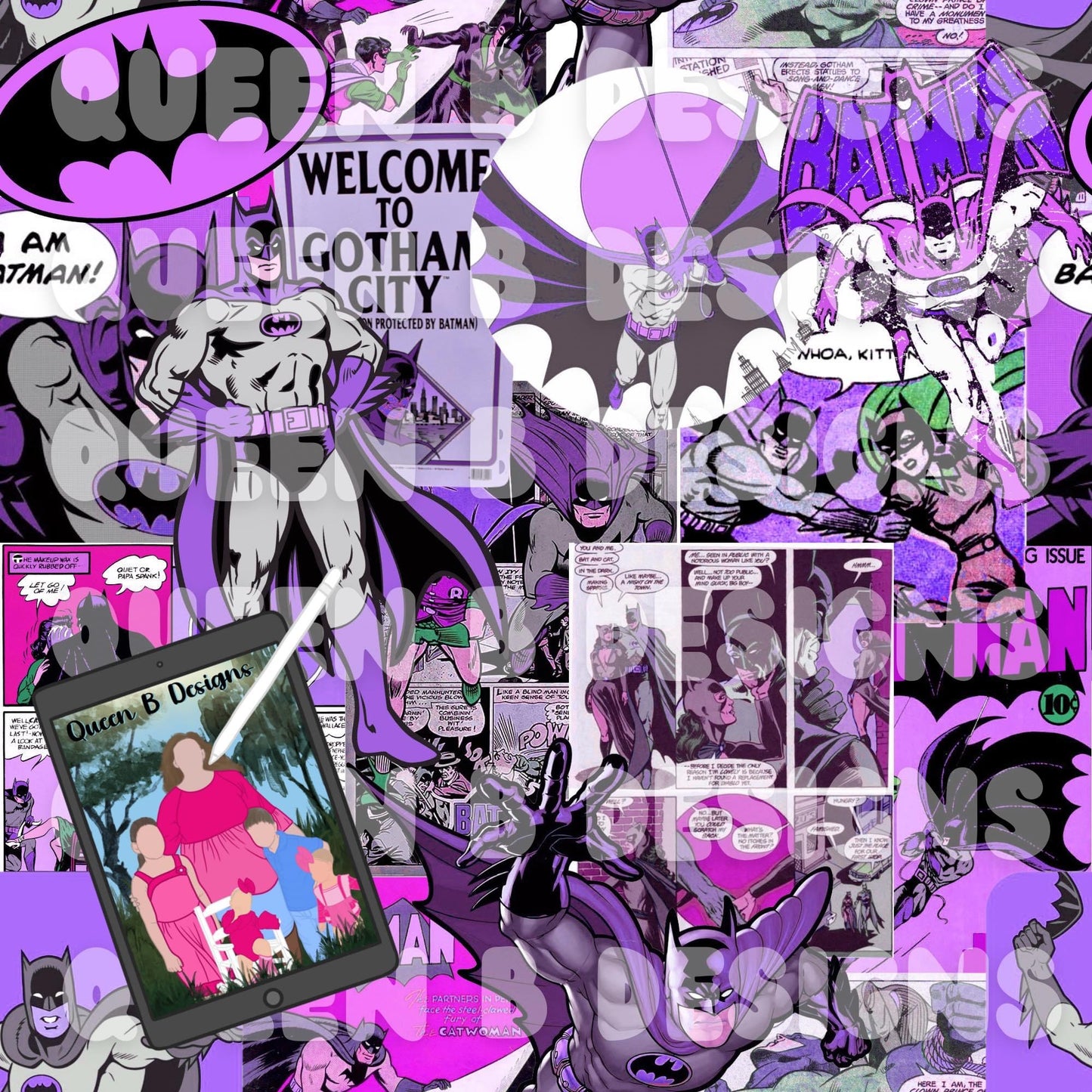 Knight Hero Comic Collage