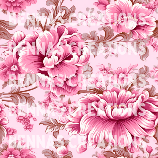 Pink Antoinette Floral Seamless File