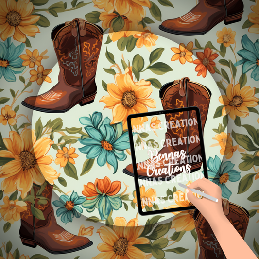 Floral Boots Seamless File