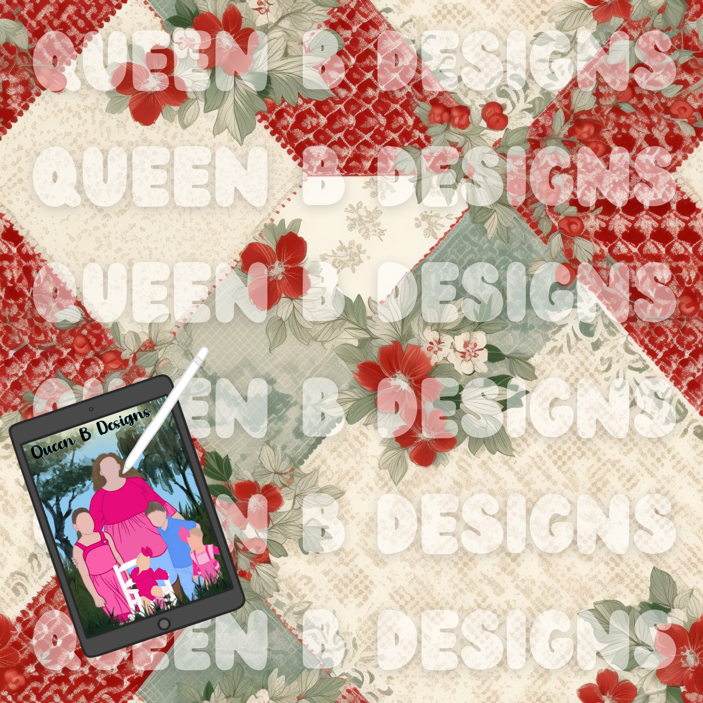 Christmas Quilt Seamless File