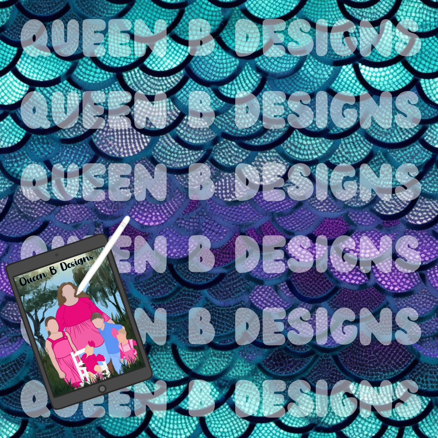 Glitter Mermaid Scales Seamless File