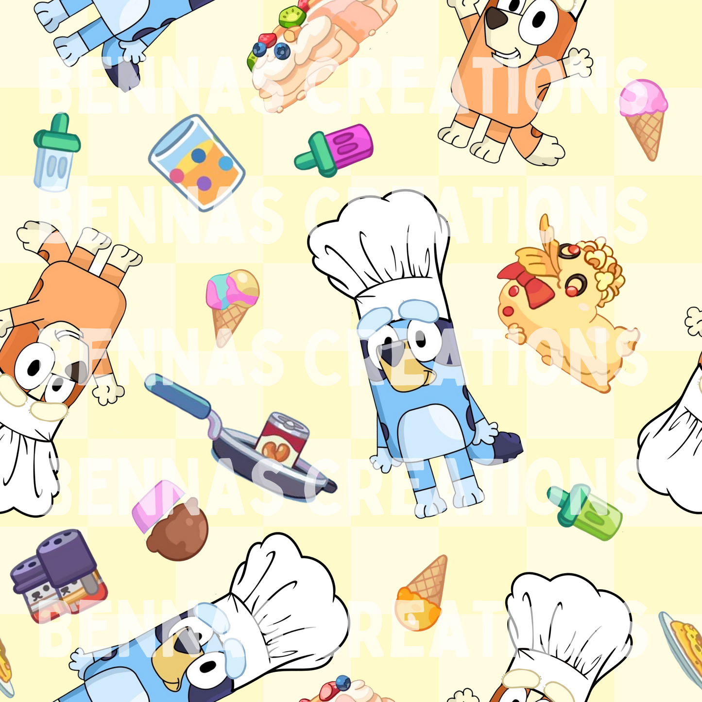 Blue Pup Chefs Seamless File