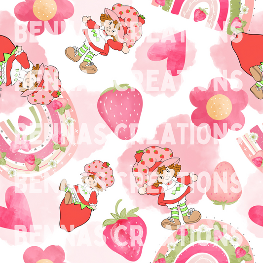 Strawberry Girl Seamless File