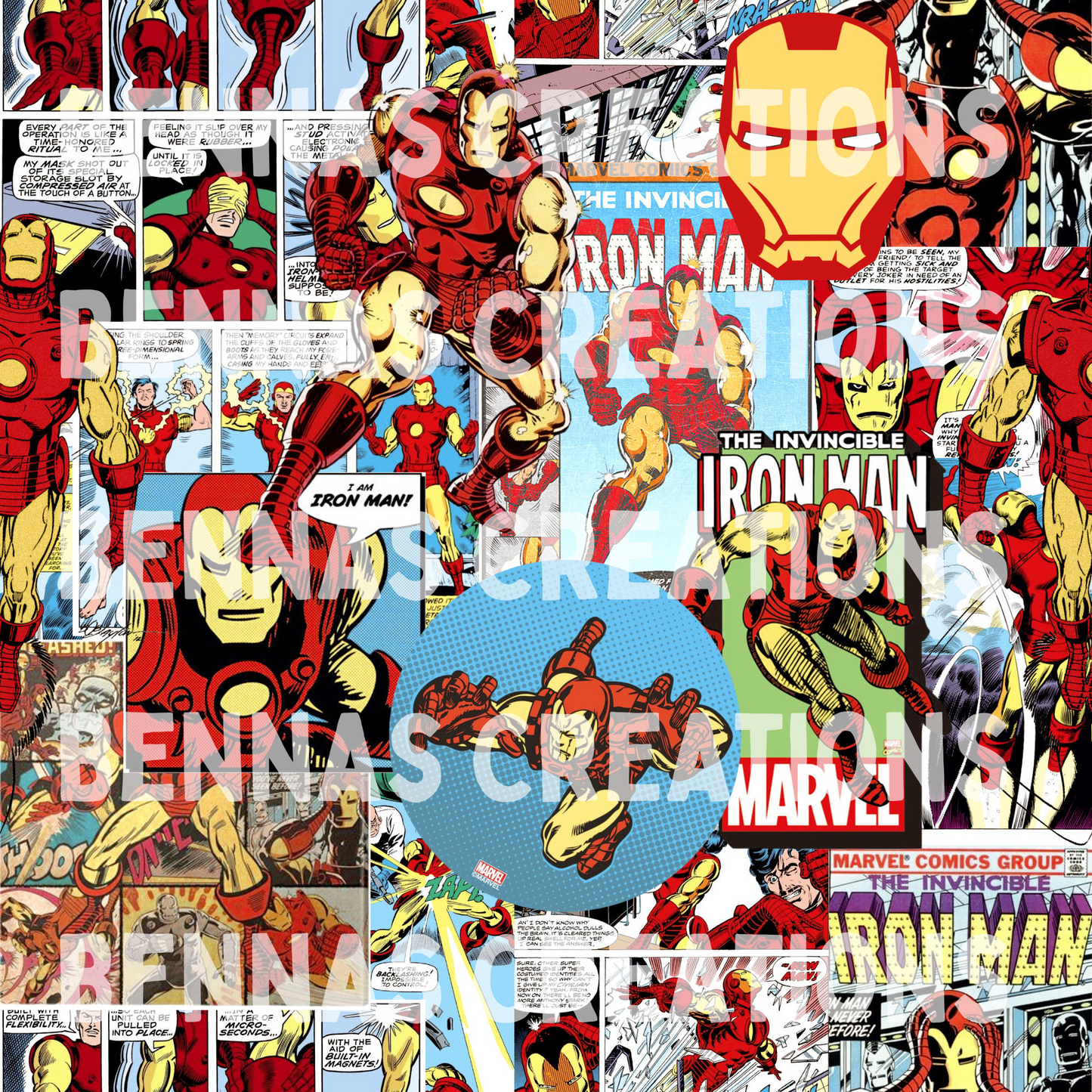 Metal Man Comic Collage