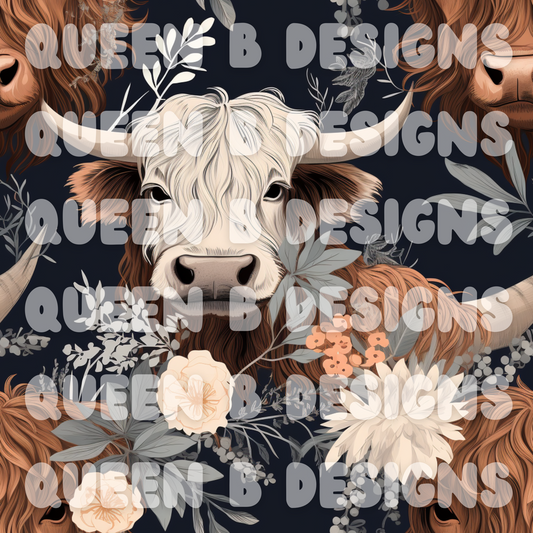 Boho Cow Seamless File