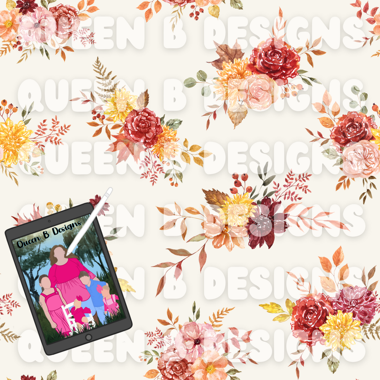 Fall Floral Seamless File