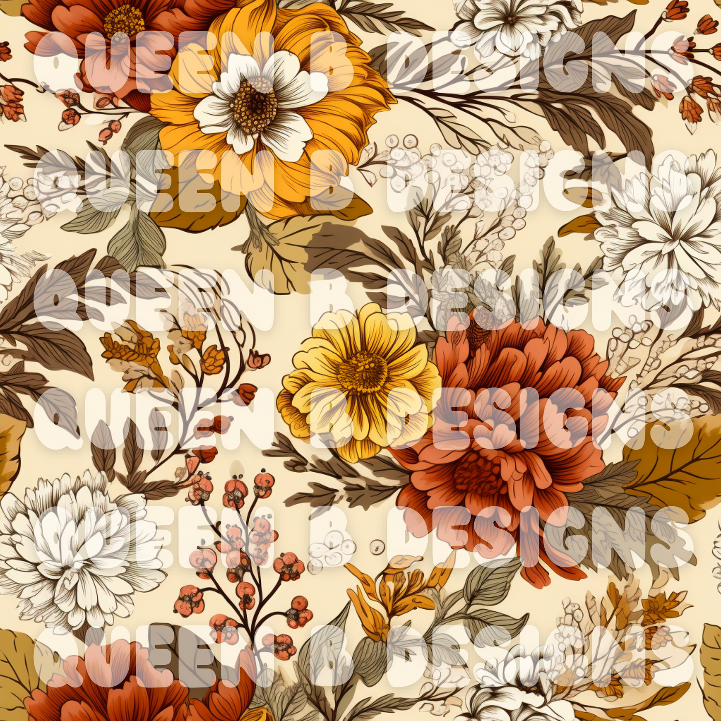 Fall Floral Seamless File