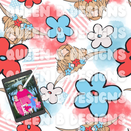 4th of July Woodland Seamless File