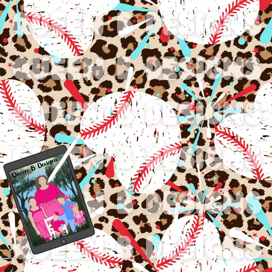 Leopard Baseball Spark Seamless File