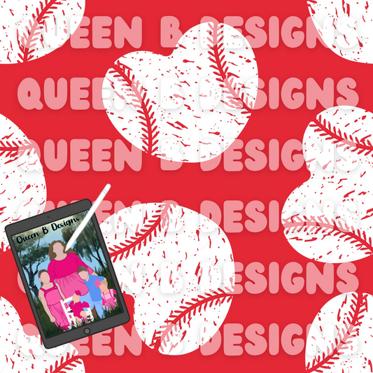 Baseball Heart Seamless File