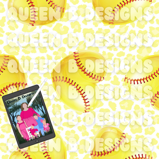 Softball & Baseball Leopard Seamless File