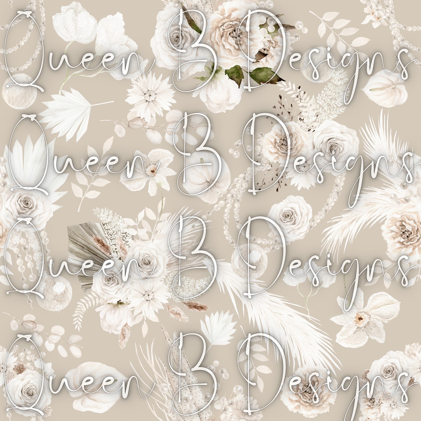 Pearl/Rose Floral Seamless File