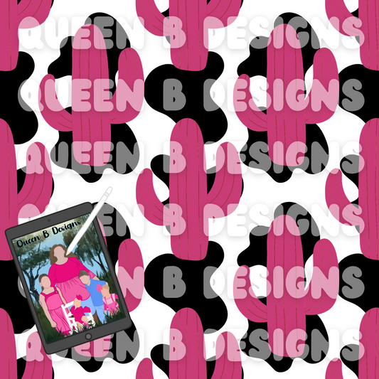 Pink Cactus Seamless File