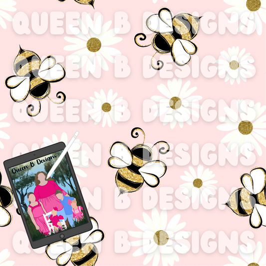 Glitter Bees Seamless File