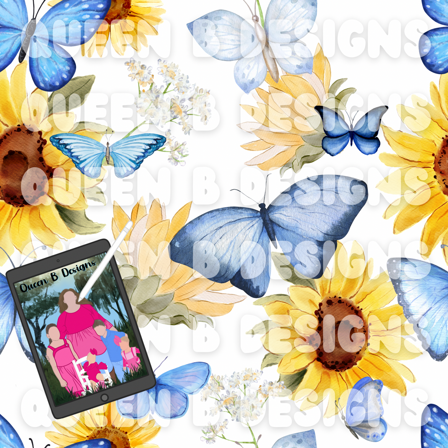 Floral Butterfly Seamless File