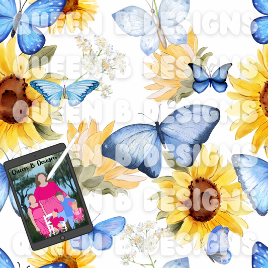 Floral Butterfly Seamless File